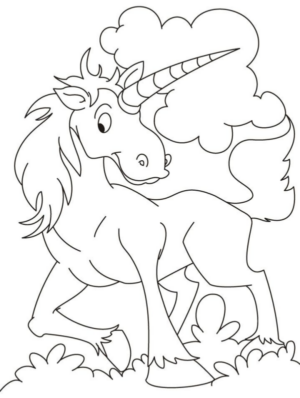 Disegno di unicorno da stampare e colorare 4