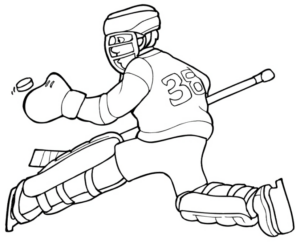 Disegno di hockey da stampare e colorare 32