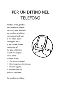 Per un ditino nel telefono