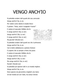 Vengo anch’io?