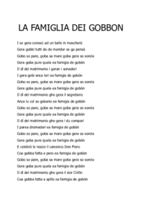 La famiglia dei gobbon