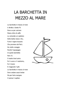 La barchetta in mezzo al mare
