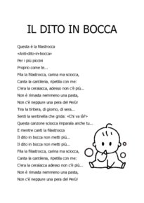 Il dito in bocca