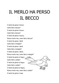 Il merlo ha perso il becco