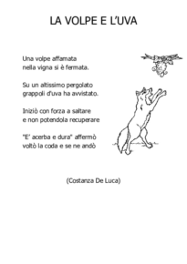 La volpe e l’ uva( Esopo)