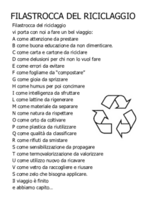 Filastrocca del riciclaggio