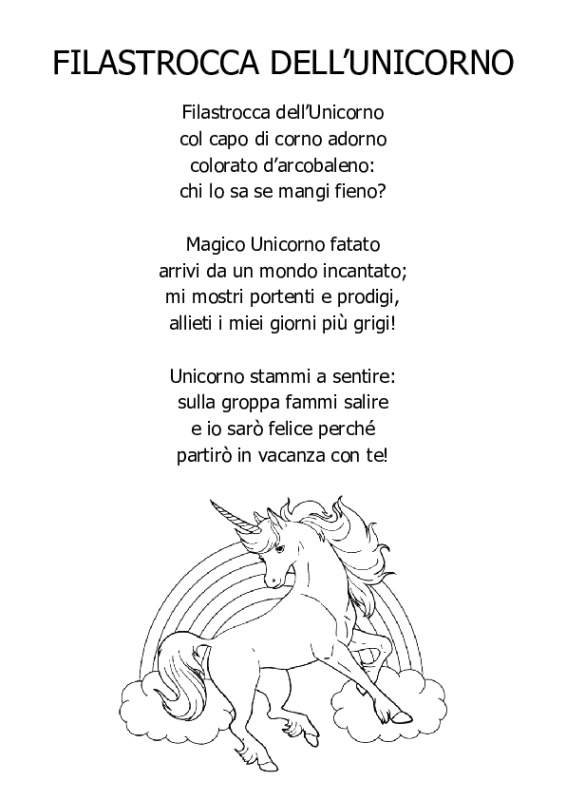 Filastrocca dell’Unicorno