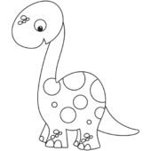 Disegni di Brontosauri da colorare