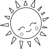 Disegni di Sole da colorare
