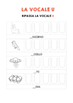 Schede didattiche sulla vocale U