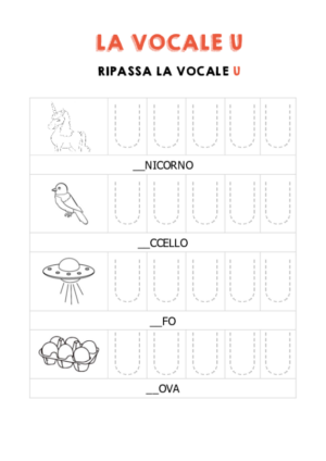 Ripassa la vocale U