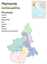 Cartine geografiche del Piemonte