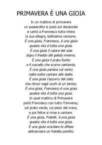 Primavera è una gioia