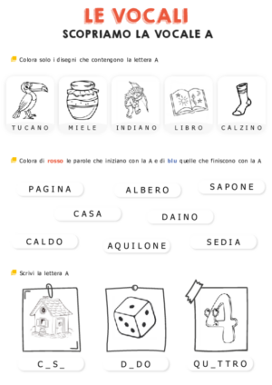 SCOPRIAMO LA VOCALE A