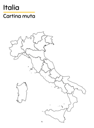 Italia cartina muta colori