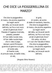 Che dice la pioggerellina di marzo (A.S.Novaro)