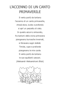 Laccenno di un canto primaverile