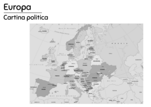 europa cartina politica bn