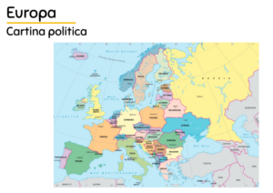 europa cartina politica colori