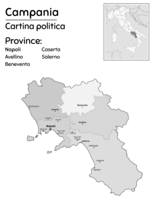 6 Cartina della Campania per la Scuola Primaria - SchedeDidattiche.it