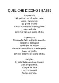 Quel che Dicono i Babbi