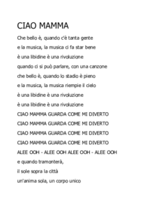 Ciao Mamma