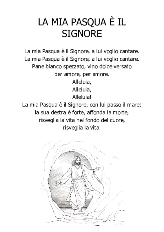 La Mia Pasqua è Il Signore Testo