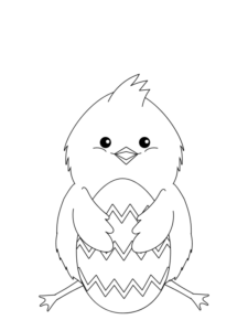 easter-chick-with-easter-eggs