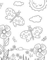 Disegni di Primavera da colorare