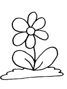 Semplice-fiore-nel-prato-disegno-da-colorare