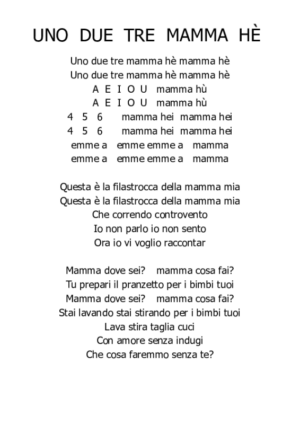 Uno Due Tre Mamma Hè