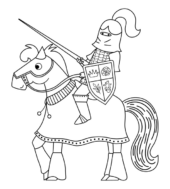Disegni di Cavalieri da colorare