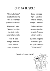 Che fa il sole (A.C.Pertile)