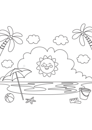 Disegni Estate in spiaggia  3