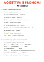 Schede didattiche sugli aggettivi possessivi