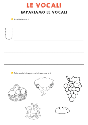 Impariamo le vocali – U