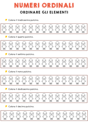 Numeri ordinali – Individua e colora  6