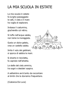 La mia scuola in estate