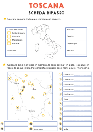 Scheda ripasso – Toscana