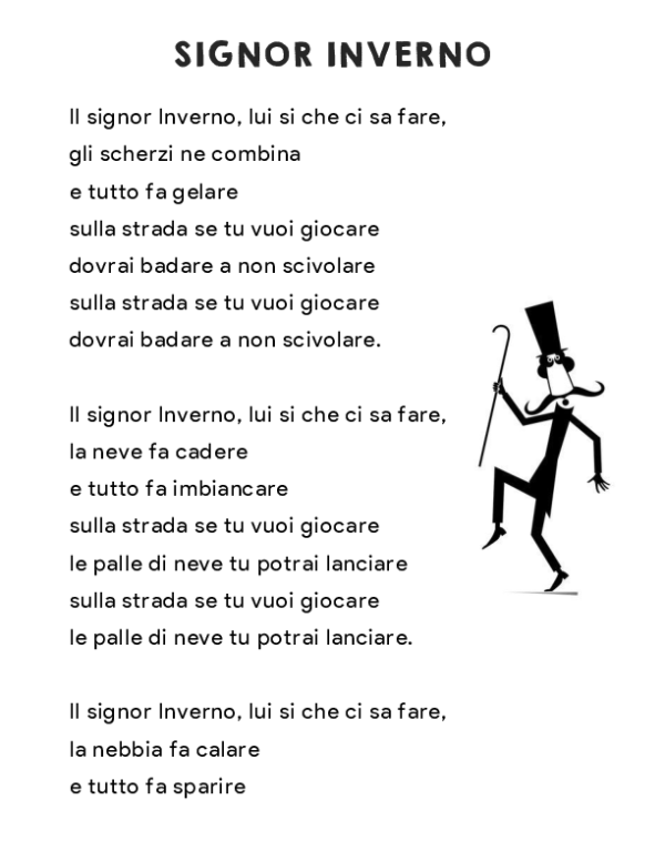 Signor Inverno - Schede Didattiche