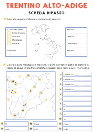 Scheda ripasso – Trentino Alto-Adige