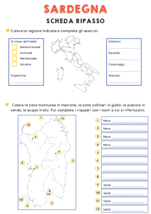 Scheda ripasso – Sardegna