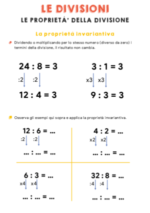 Divisione – Proprietà invariantiva