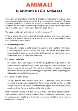 Gli animali