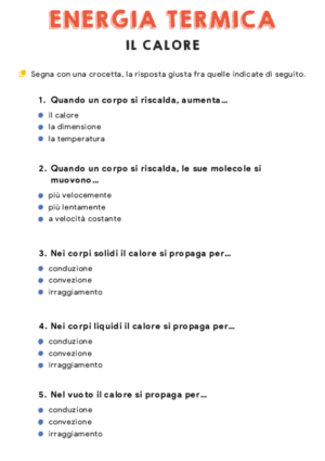 L’energia termica – La conduzione termica  2