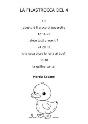 La filastrocca del  4